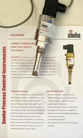 Compact Tuning Fork Point Level Switch For Solids